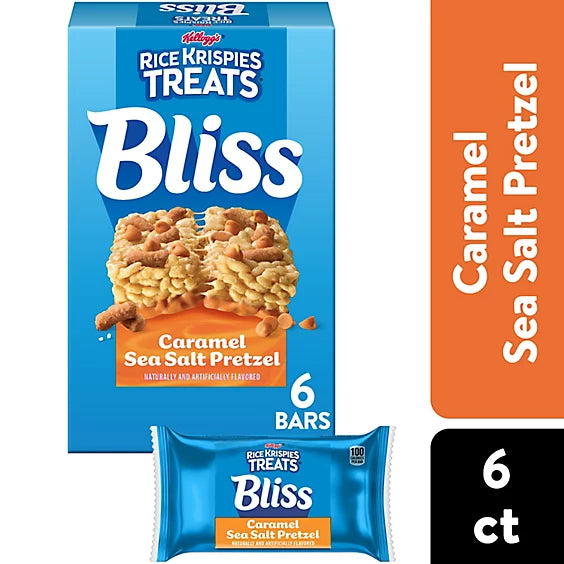 Rice Krispies Treats Bliss Caramel Sea Salt Pretzel Snack Bars 6 Count - 5 Oz